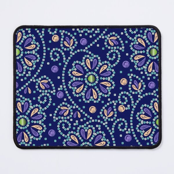 Item preview, Blue Floral Mandala Pattern – Elegant Boho Geometric Design designed and sold by Kruti Collection.