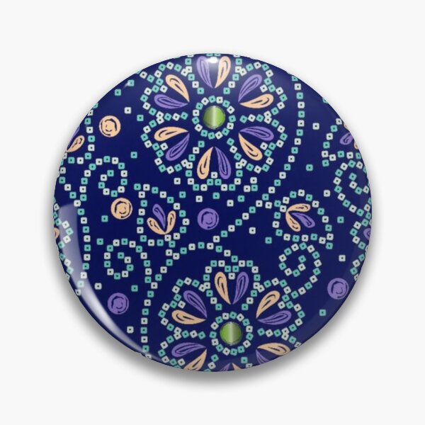 Item preview, Blue Floral Mandala Pattern – Elegant Boho Geometric Design designed and sold by Kruti Collection.
