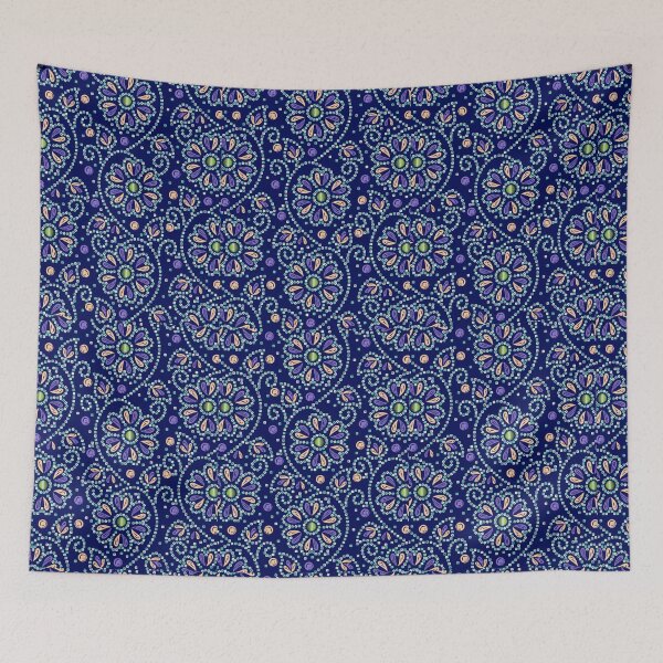 Item preview, Blue Floral Mandala Pattern – Elegant Boho Geometric Design designed and sold by Kruti Collection.