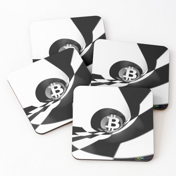 Item preview, Monochrome Pulse — Bitcoin Op Art Design designed and sold by Benito Del Ray.