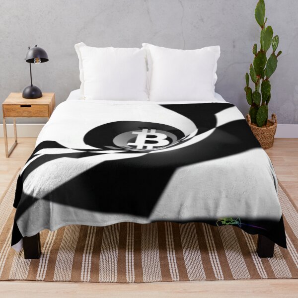 Item preview, Monochrome Pulse — Bitcoin Op Art Design designed and sold by Benito Del Ray.