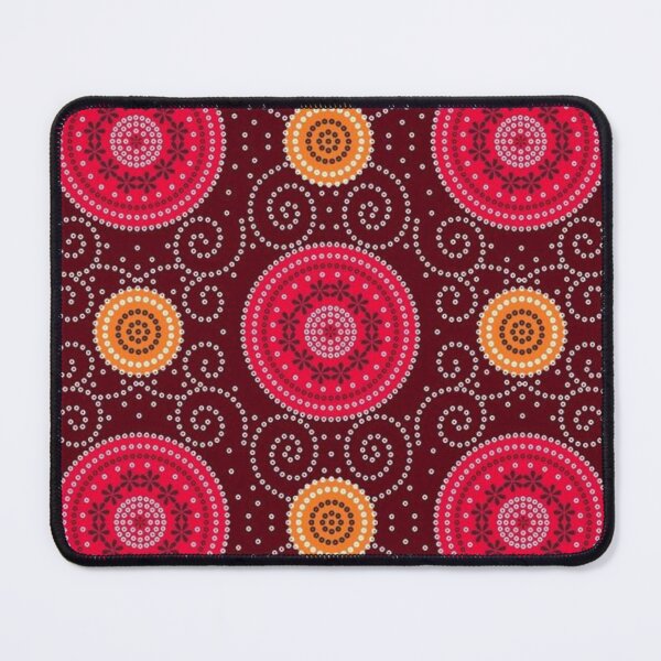 Item preview, Red and Orange Mandala Dot Pattern – Boho Geometric Design designed and sold by Kruti Collection.