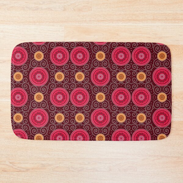 Item preview, Red and Orange Mandala Dot Pattern – Boho Geometric Design designed and sold by Kruti Collection.