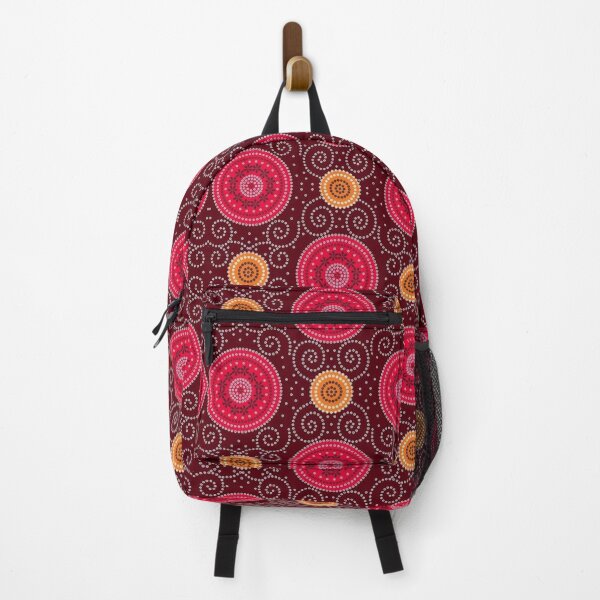 Item preview, Red and Orange Mandala Dot Pattern – Boho Geometric Design designed and sold by Kruti Collection.