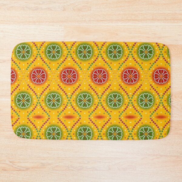 Item preview, Yellow Mandala Floral Pattern – Vibrant Indian Boho Design designed and sold by Kruti Collection.