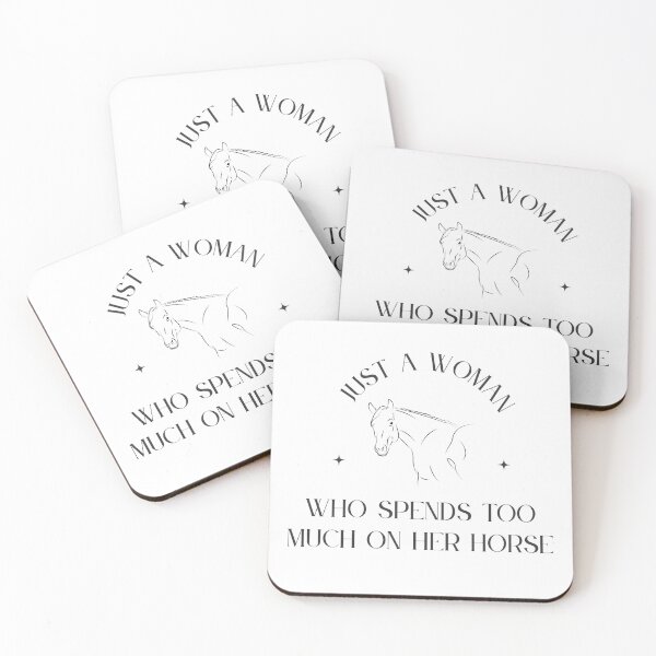 Item preview, 'Just a woman who spends too much on her horse' designed and sold by marenecessities.