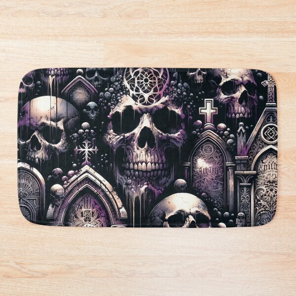 Item preview, Dark Gothic Skull Baroque Macabre Art Print designed and sold by PinUpPizzazz.