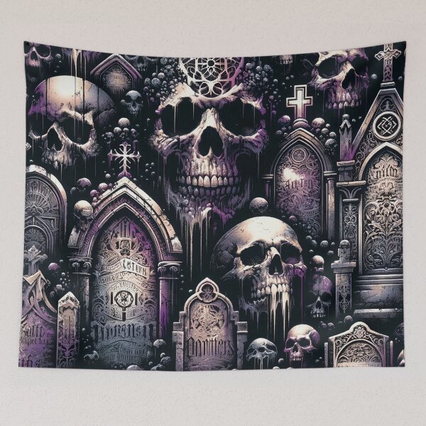 Item preview, Dark Gothic Skull Baroque Macabre Art Print designed and sold by PinUpPizzazz.