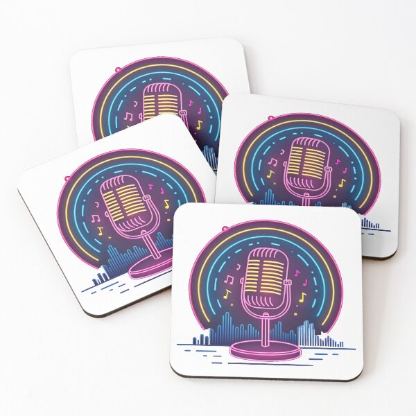 Item preview, Neon Microphone – Karaoke Night Music Lover Design designed and sold by VivoStudio.