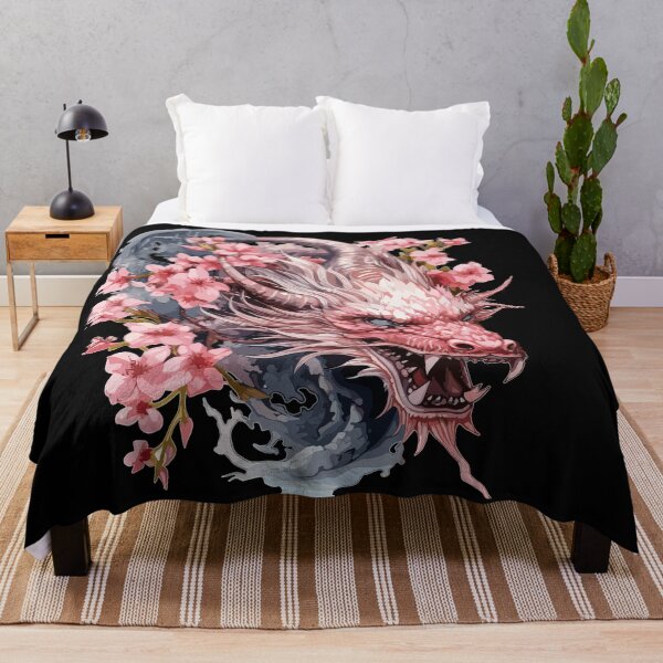 Item preview, Cherry Blossom Dragon in Watercolor Fury designed and sold by Daagath.