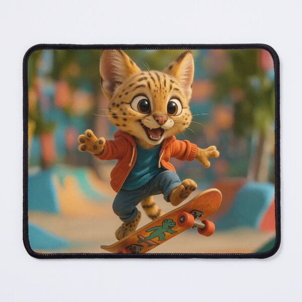 Item preview, Skater Serval designed and sold by Sillytoe.