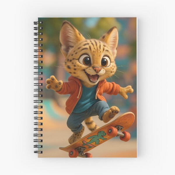 Item preview, Skater Serval  designed and sold by Sillytoe.