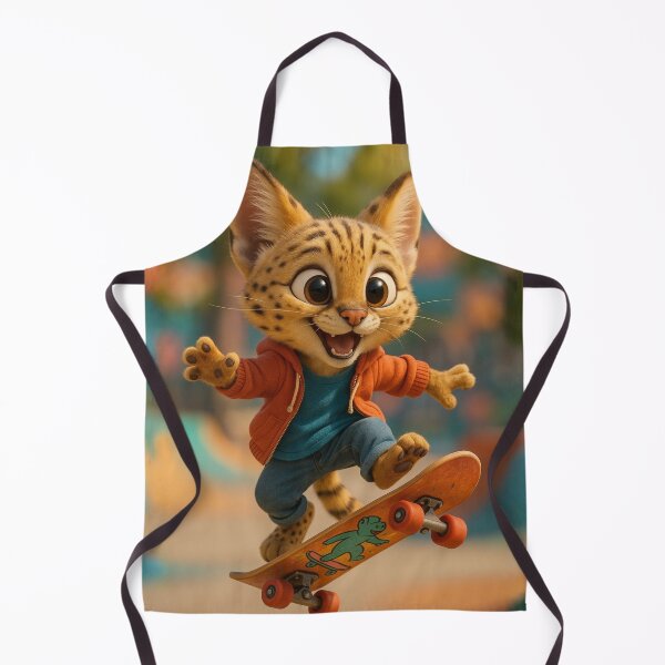Item preview, Skater Serval  designed and sold by Sillytoe.