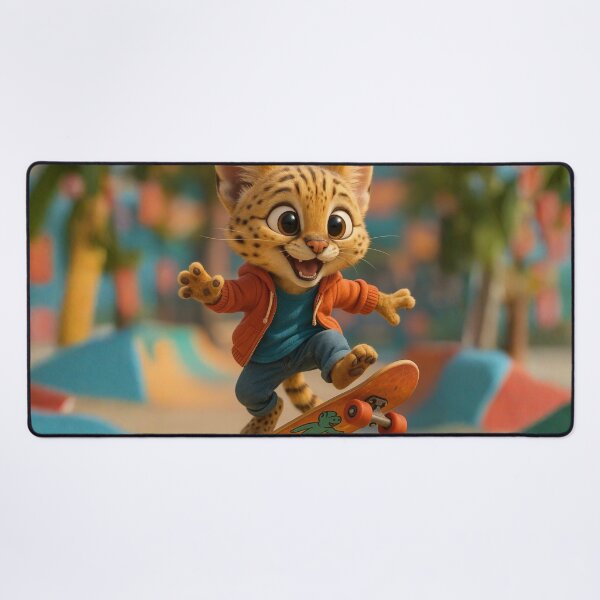 Item preview, Skater Serval designed and sold by Sillytoe.