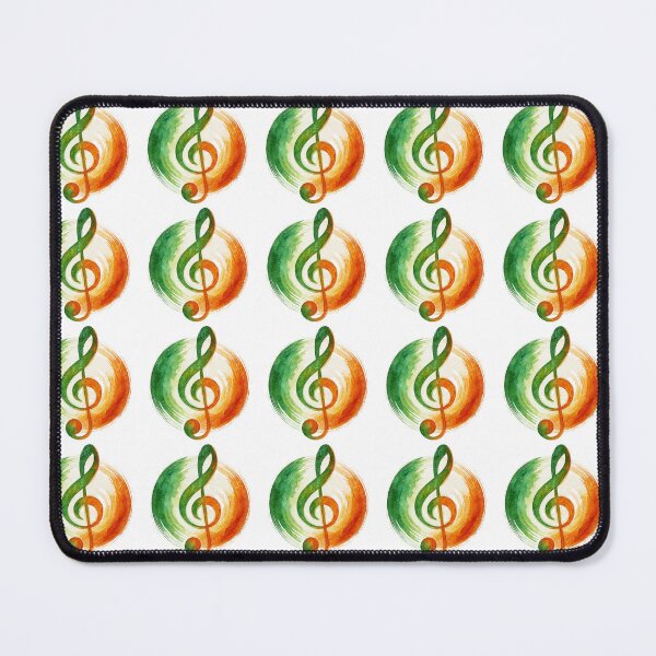 Item preview, Tricolour Treble Clef Irish Music designed and sold by Urban-Celt.