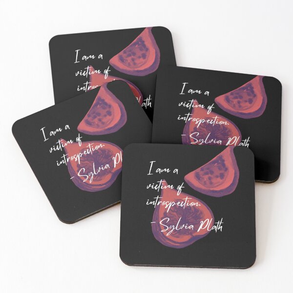 Item preview, Sylvia Plath's Fig Watercolor poetry quote - "Victim of introspection." (White ver.) designed and sold by gibbianne.