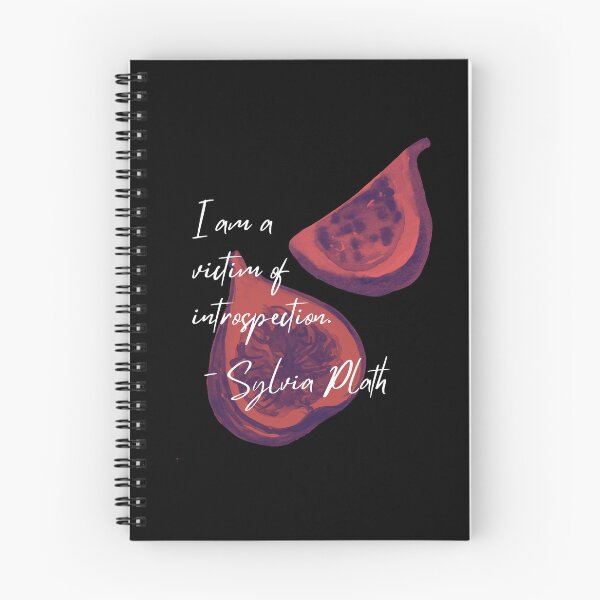 Item preview, Sylvia Plath's Fig Watercolor poetry quote - "Victim of introspection." (White ver.) designed and sold by gibbianne.
