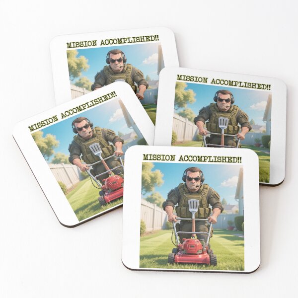 Item preview, Tacti-Cool | Funny Tactical Dad Mowing Lawn | Military Veteran Humor Art designed and sold by ThreadEclectic.