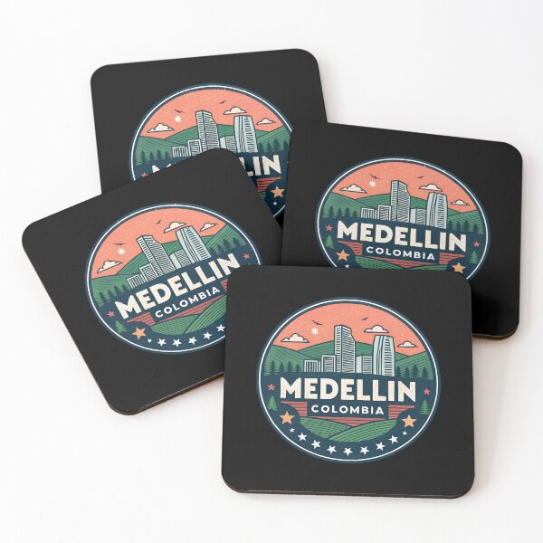 Item preview, Medellín Colombia Skyline Travel Badge  designed and sold by VividOrganica.