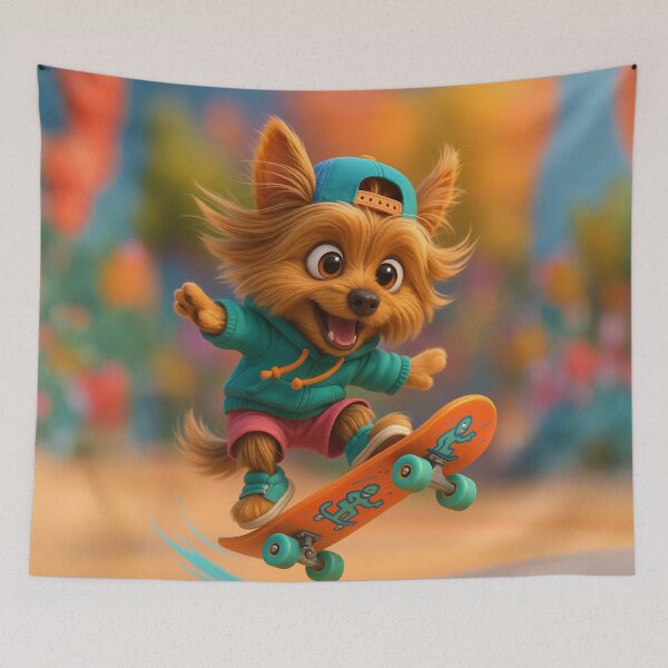 Item preview, Skater Silky Terrier designed and sold by Sillytoe.