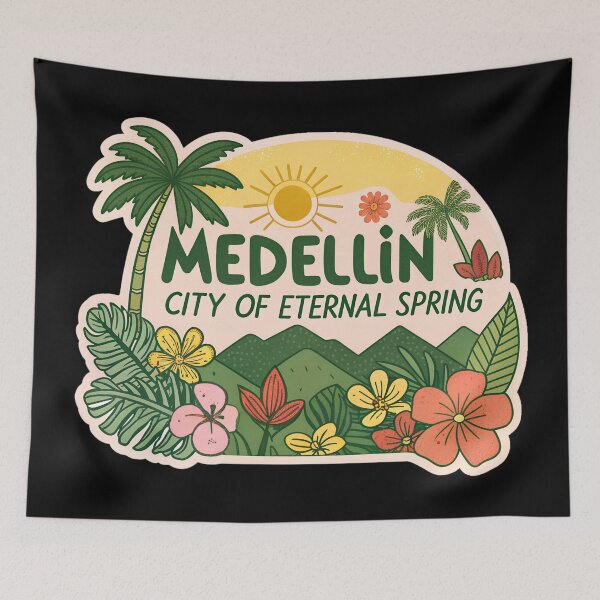 Item preview, Medellín City of Eternal Spring  designed and sold by VividOrganica.