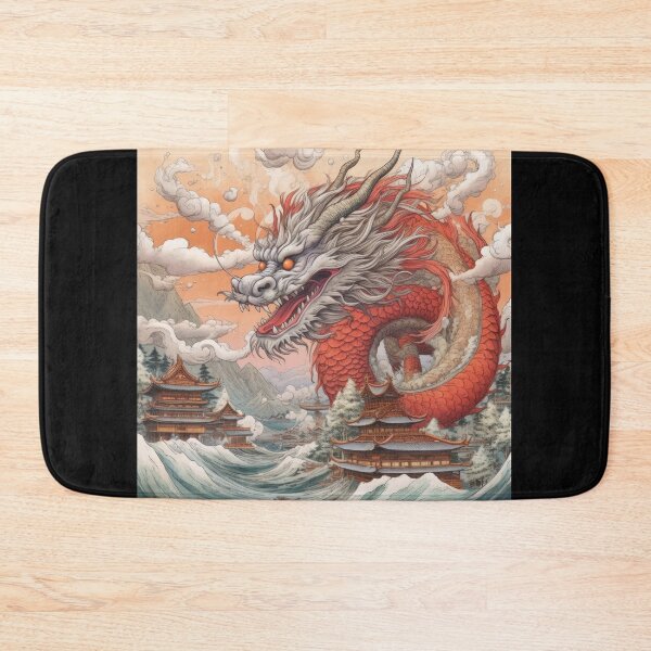 Item preview,  Crimson Storm Dragon Over Ancient Waters Dragon Japan Style  designed and sold by Daagath.