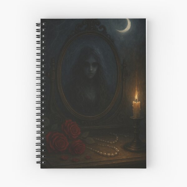 Item preview, The Mirror and the Moon – Gothic Haunted Elegance Art designed and sold by Painted Moon by Luna Bee™.