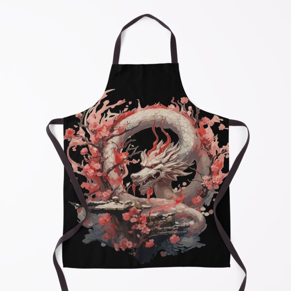 Item preview, Wreathed Spirit Dragon in Sakura Flames Dragon Japan Style designed and sold by Daagath.