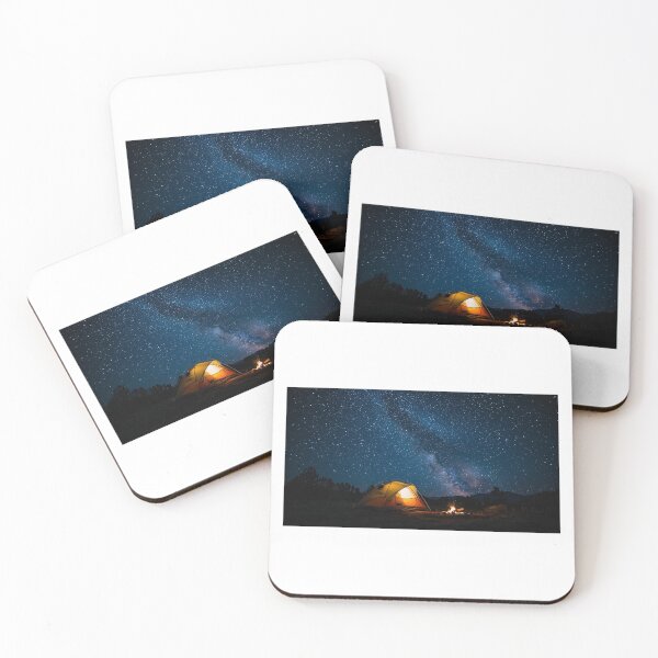 Item preview, Under the Stars Traveler's Tent Beneath the Milky Way | Adventure Night Sky Photography designed and sold by photoaestheticstudios.