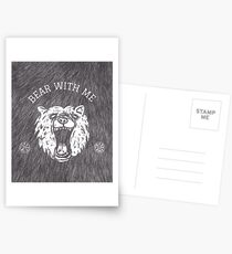 Bear with me - fur in the background Postcards
