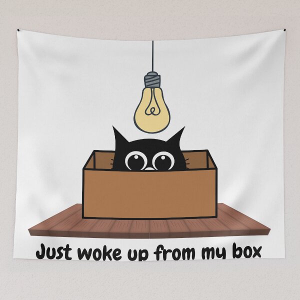 Item preview, Just Woke Up From My Box – Funny Cat Design for Cat Lovers designed and sold by shopfindingbeni.