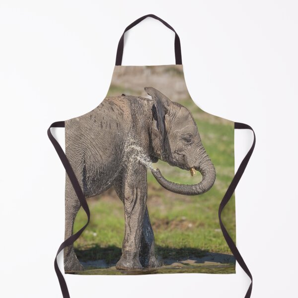 Item preview, Baby Elephant Playing in the Chobe River Botswana designed and sold by PhotoArt by Joan Carroll.