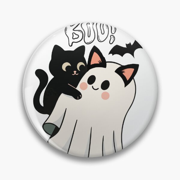 Item preview, Boo! Cute Black Cat and Ghost Kitty Spooky Halloween Design designed and sold by shopfindingbeni.