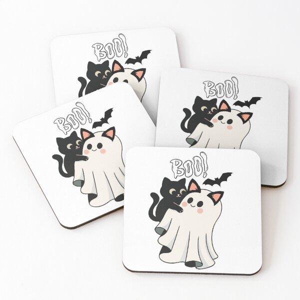 Item preview, Boo! Cute Black Cat and Ghost Kitty Spooky Halloween Design designed and sold by shopfindingbeni.