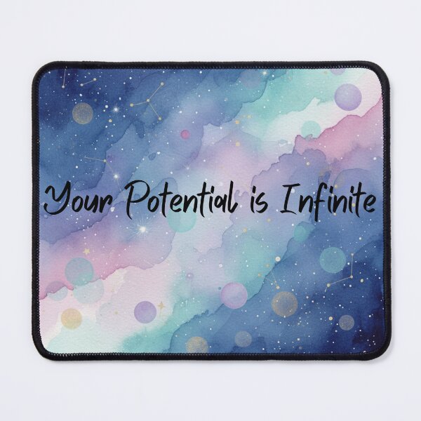 Item preview, Your Potential Is Infinite – Galaxy Inspirational Quote Poster | Cosmic Aesthetic Wall Art designed and sold by Artisticos.