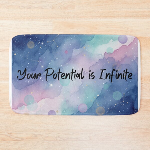Item preview, Your Potential Is Infinite – Galaxy Inspirational Quote Poster | Cosmic Aesthetic Wall Art designed and sold by Artisticos.