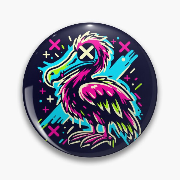 Artikelvorschau, Neon-Graffiti-Dodo entworfen und verkauft von Ghost on Toast.
