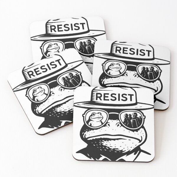 Item preview, Resist Frog Retro Protest Art Design designed and sold by DigitalMaestro.