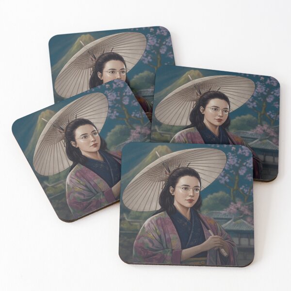 Item preview, Girl in kimono with a paper umbrella. designed and sold by PabDam.