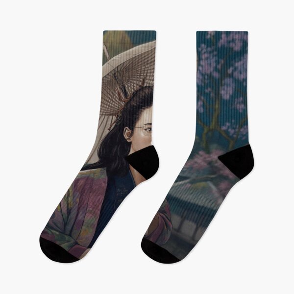 Item preview, Girl in kimono with a paper umbrella. designed and sold by PabDam.