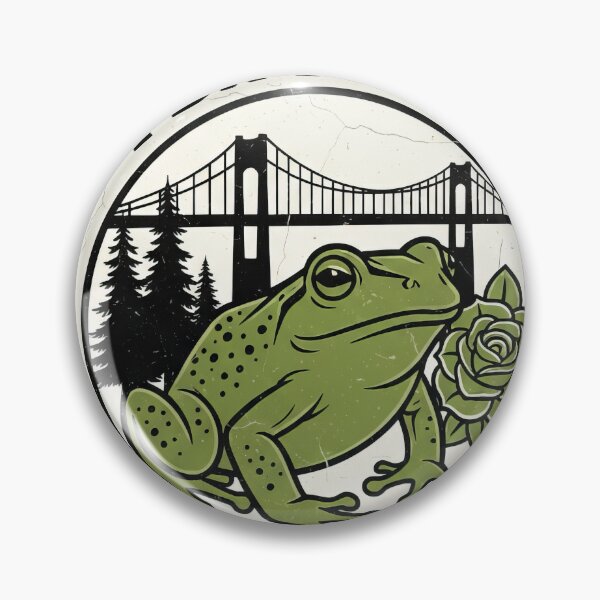 Item preview, PDX Frog Badge designed and sold by zoughlal.