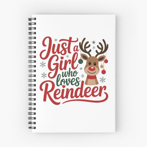 Item preview, Just a Girl Who Loves Reindeer designed and sold by SoftStyleStudio ⭐⭐⭐.