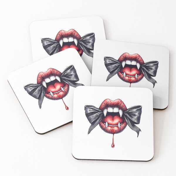 Item preview, Vampire Lips with Fangs and Gothic Black Bow designed and sold by Polarisofficial.