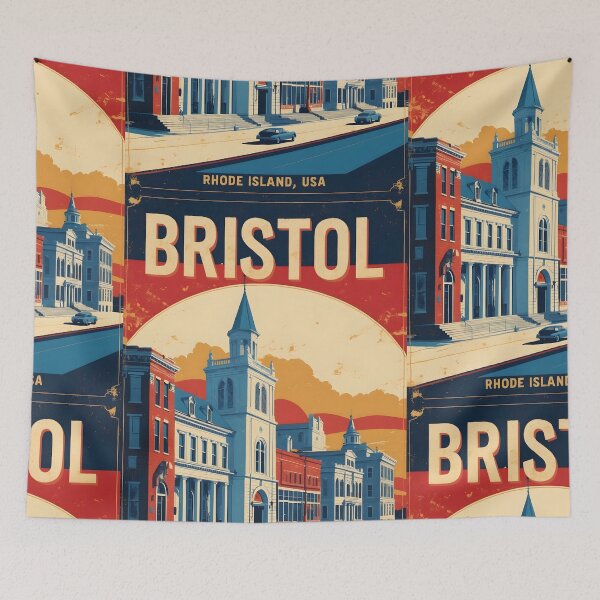 Item preview, Bristol Rhode Island 1950s USA Vintage Travel Tourism designed and sold by TravelersGems.