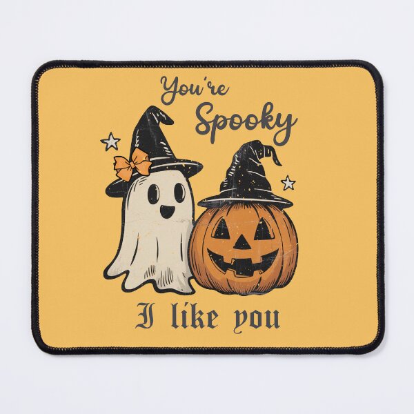 Item preview, Youre Spooky I Like You Halloween Design | Cute Ghost and Pumpkin Couple Art designed and sold by Wild-Trend-Swag.