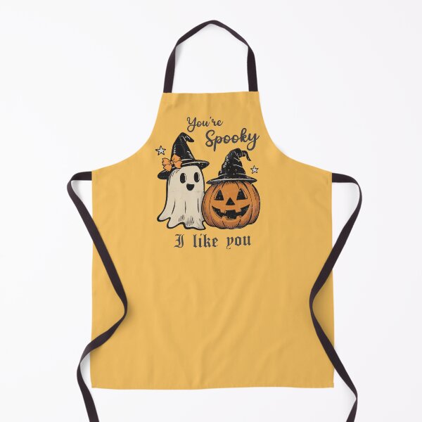 Item preview, Youre Spooky I Like You Halloween Design | Cute Ghost and Pumpkin Couple Art designed and sold by Wild-Trend-Swag.