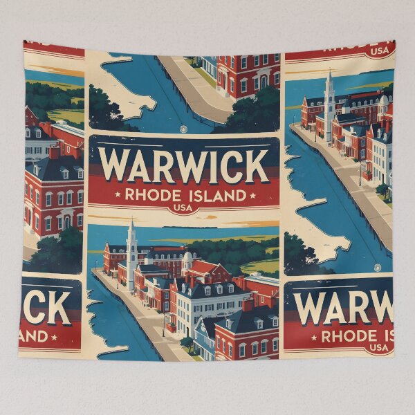 Item preview, Warwick Rhode Island 1950s USA Vintage Travel Tourism designed and sold by TravelersGems.