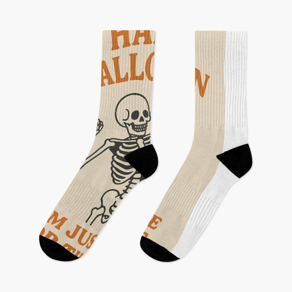 Item preview, Happy Halloween – I’m Just Here for the Boos Funny Skeleton Design designed and sold by GarnerSupplyCo.