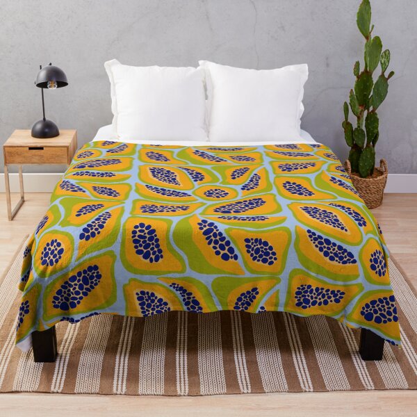 Item preview, Papaya Slice Pattern with Blue Seeds designed and sold by NicolaZhukov.