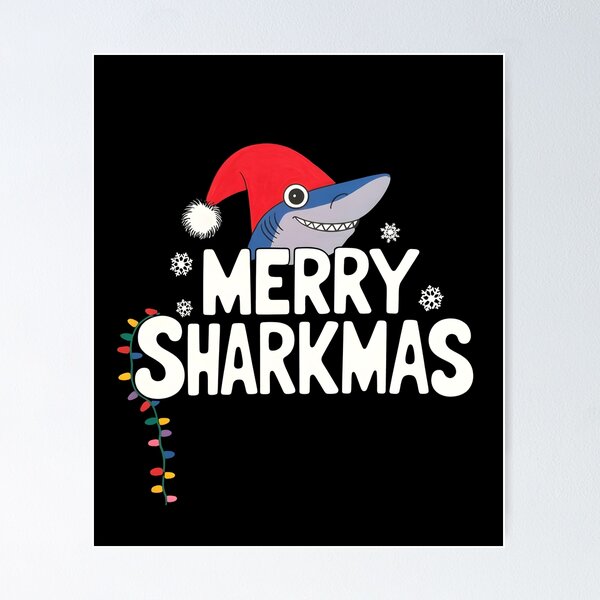 Item preview, Funny Merry Sharkmas | Santa Shark Christmas Design designed and sold by MartaDreamCraft ⭐⭐⭐⭐⭐.